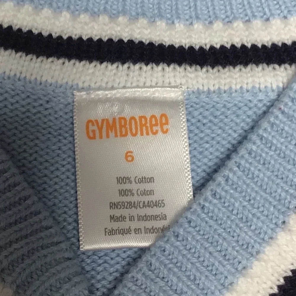 Gymboree V Neck Argyle Blue Sweater Vest Boys 6 NWT